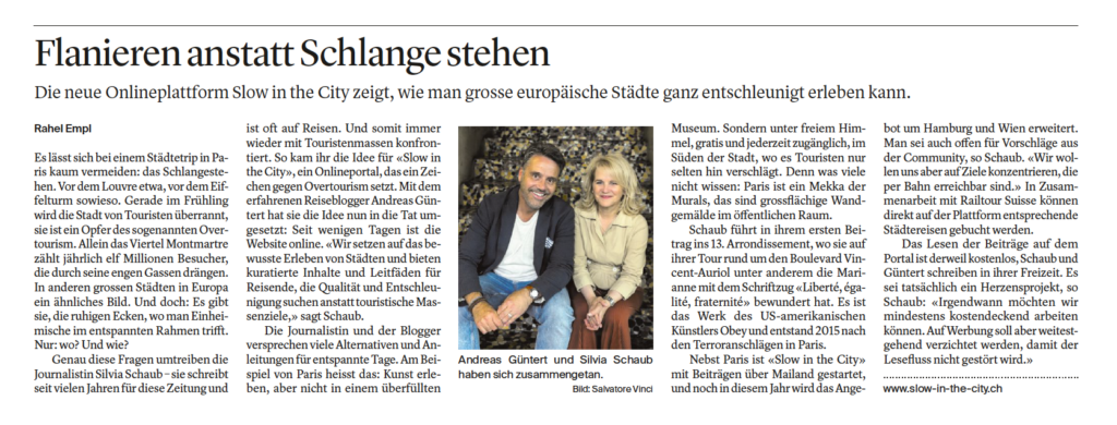 Bericht Schweiz am Wochenende Cut